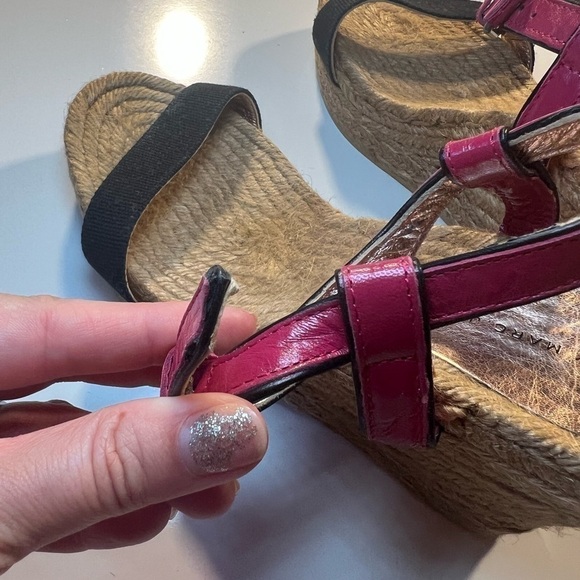 Marc By Marc Jacobs Colorblock Leather Raffia Wedge Sandals EU size 41 - Picture 8 of 14